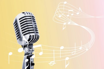 Mic on background announcement radio amusement announce