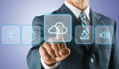 Businessman working on digital chart, business strategy concept