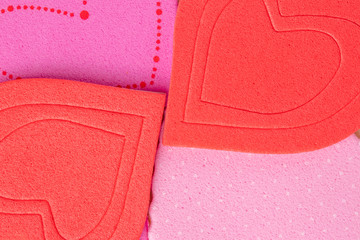 Valentine background with hearts decoration