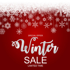 Fototapeta na wymiar Winter Sale Background Special Offer Banner Background for Business and Advertising. Vector illustration