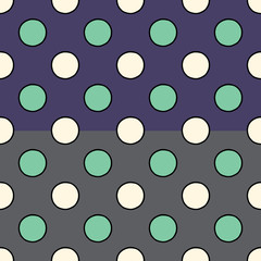 Polka dots vector seamless pattern. Colorful dotted background in modern style. Stylish fashionable texture for surface design, textile, wrapping paper, wallpaper, phone case print, fabric