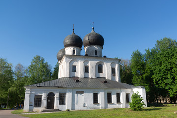 Fototapeta na wymiar The Cathedral of the Nativity of the Virgin was built in 1119. Veliky Novgorod,Russia