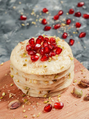 Moroccan Pancake Layer Cake - Baghrir Cake.
