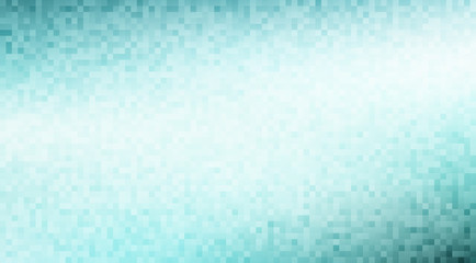 Teal background textured by pixels. Vector graphics