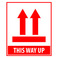 This Way up red icon