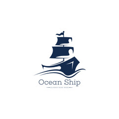 Fototapeta na wymiar Ship logo template. abstract ship logos in vector form. Marine vehicle logo