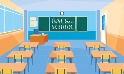 school classroom scene icon