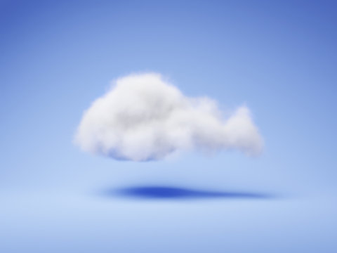 Isoated Cloud - 3D Rendering