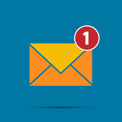 Mail icon,New email notification,Simple design style.vector illustration