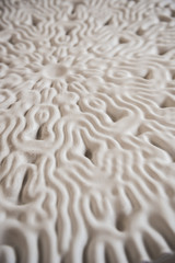 Beautiful natural ripple in a ceramic pottery clay base. Beautiful beach like ripples. rippled pottery and ceramic design work.