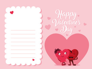 cute hearts couple love card