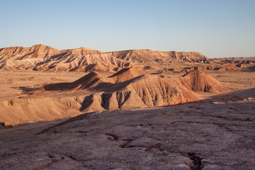 Fototapeta na wymiar Shades of colors in the desert landscape