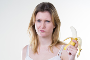 cute girl with a banana
