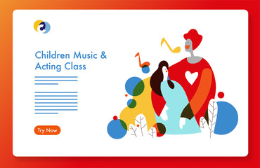 Children music class template.