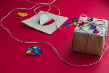 box with hearts