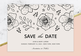 Save the Date Invitation Layout