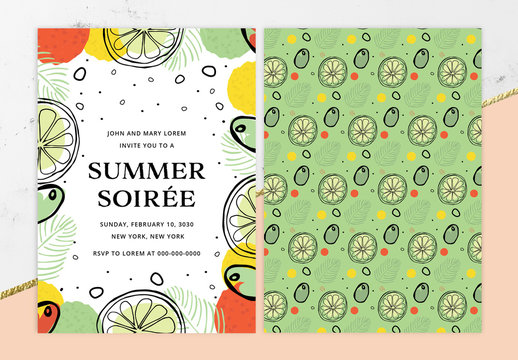 Summer Soiree Party Invitation Layout