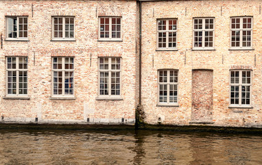 Fototapeta na wymiar Facades of houses in Bruges, Belgium.