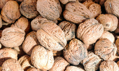 Walnuts forming a background