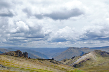 Fototapeta premium Mountains of the central mountain range of the Peruvian Andes. Huancavelica - Peru.