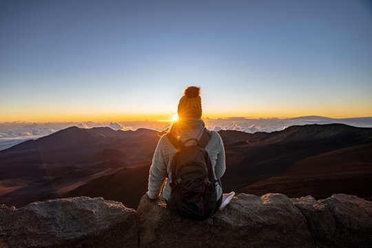 Woman Watching Sunrise