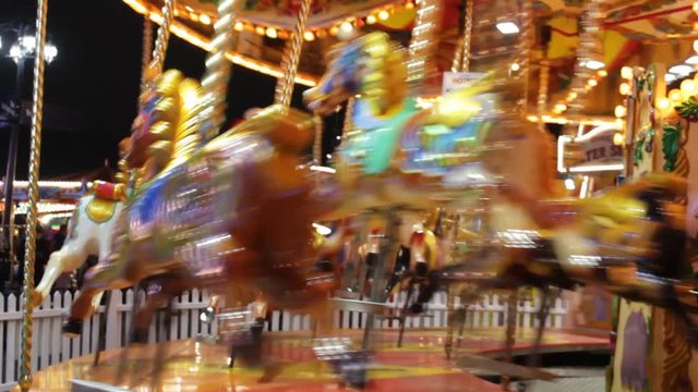 merry go round carousel fairground funfair horse ride 