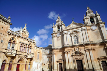historische Altstadt von Mdina - St. Peter und Paul Kathedrale