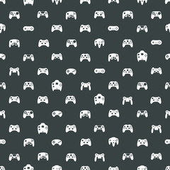 Video game controller gamepad background Gadgets seamless pattern © Darcraft
