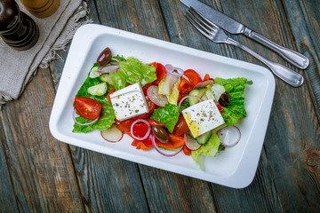 Greek salad with feta