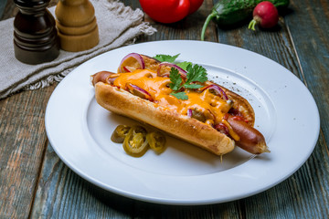 hot dog Mexican with jalapeno