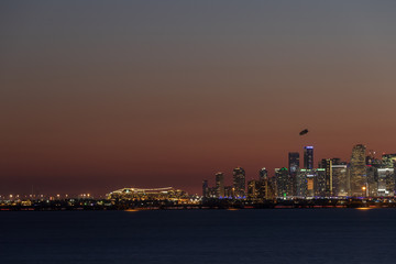 Obraz premium skyline at sunset