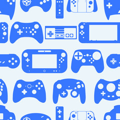 Video game controller gamepad background Gadgets seamless pattern © Darcraft