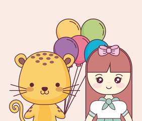 cute little doll happy birthday card