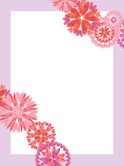 Pink Heart Flowers Wreath Template with Text Space. Valentine Day, Wedding, and Romantic Event Design for Print, Advertisement, Display, and Decoration.