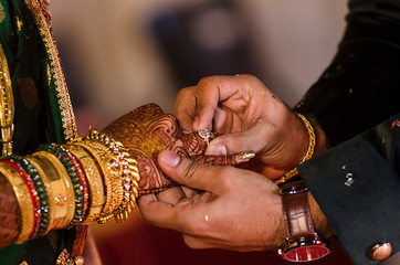 ring ceremony hands closeup