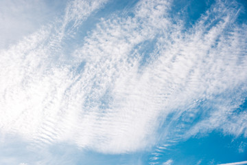 blue sky with white clouds full frame
