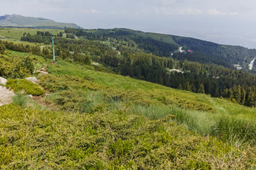 Fototapeta na wymiar Summer Landscape From Hiking trail for Cherni Vrah peak at Vitosha Mountain, Sofia City Region, Bulgaria