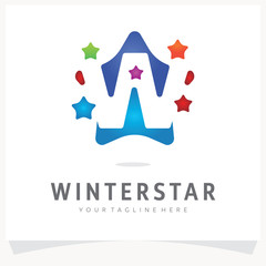 Letter W Logo Design with Colorful Star, Logo Design Template Inspiration, App Icon Design