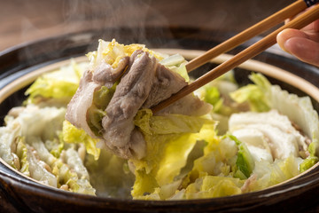 白菜と豚バラ肉の鍋