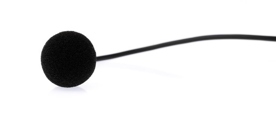 Microphone lapel or lavalier isolated on white background