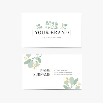 Floral name card