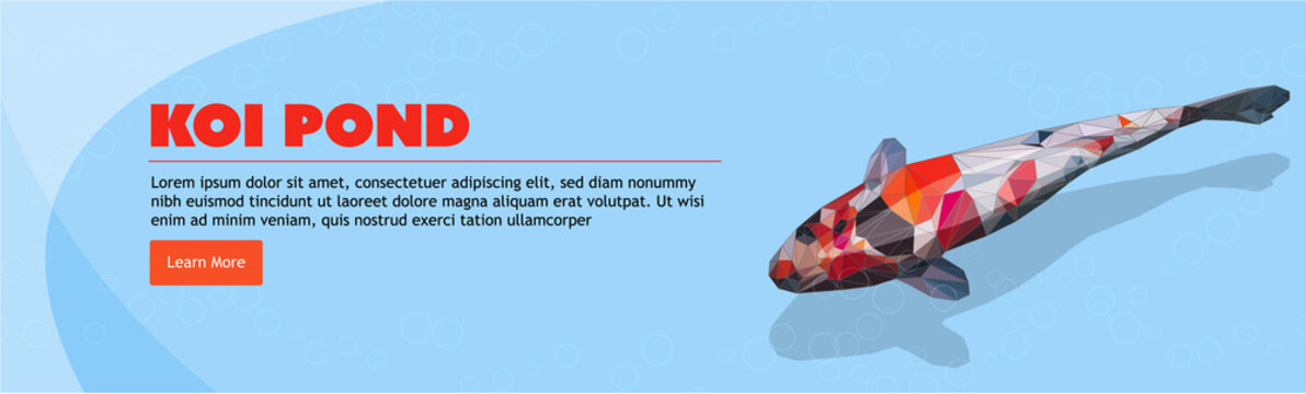 Low Poly Koi Web Banner