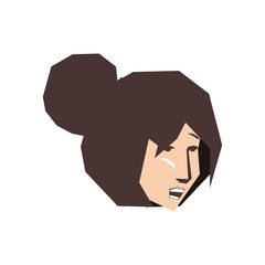 head of young woman avatar character