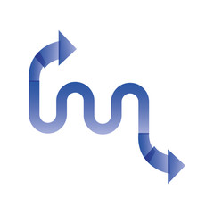 arrow statistics infographic icon