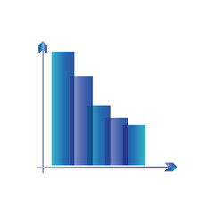 graphic statistics isolated icon