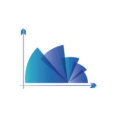 graphic statistics isolated icon