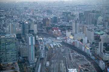 品川駅周辺の空撮