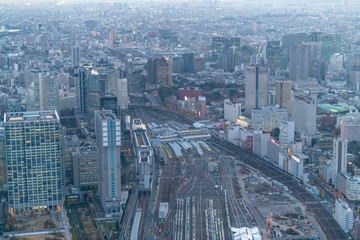 品川駅周辺の空撮