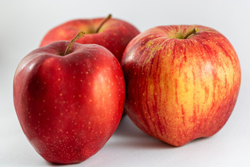 red apples isolated on white background