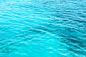 Background shot of aqua sea water surface ,bokeh (out of focus)